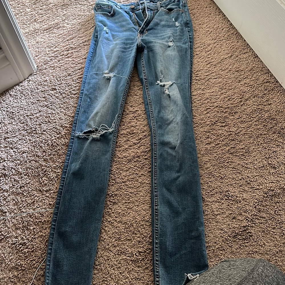 Ripped skinny jeans Hollister